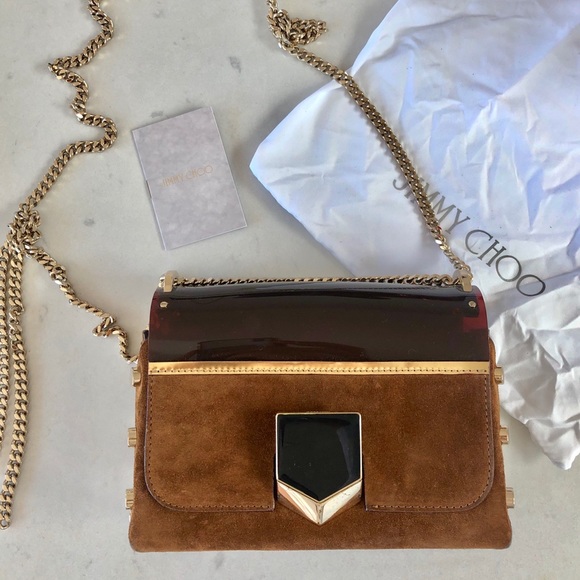 Jimmy Choo petite lockett crossbody bag brownsuede - Picture 5 of 8